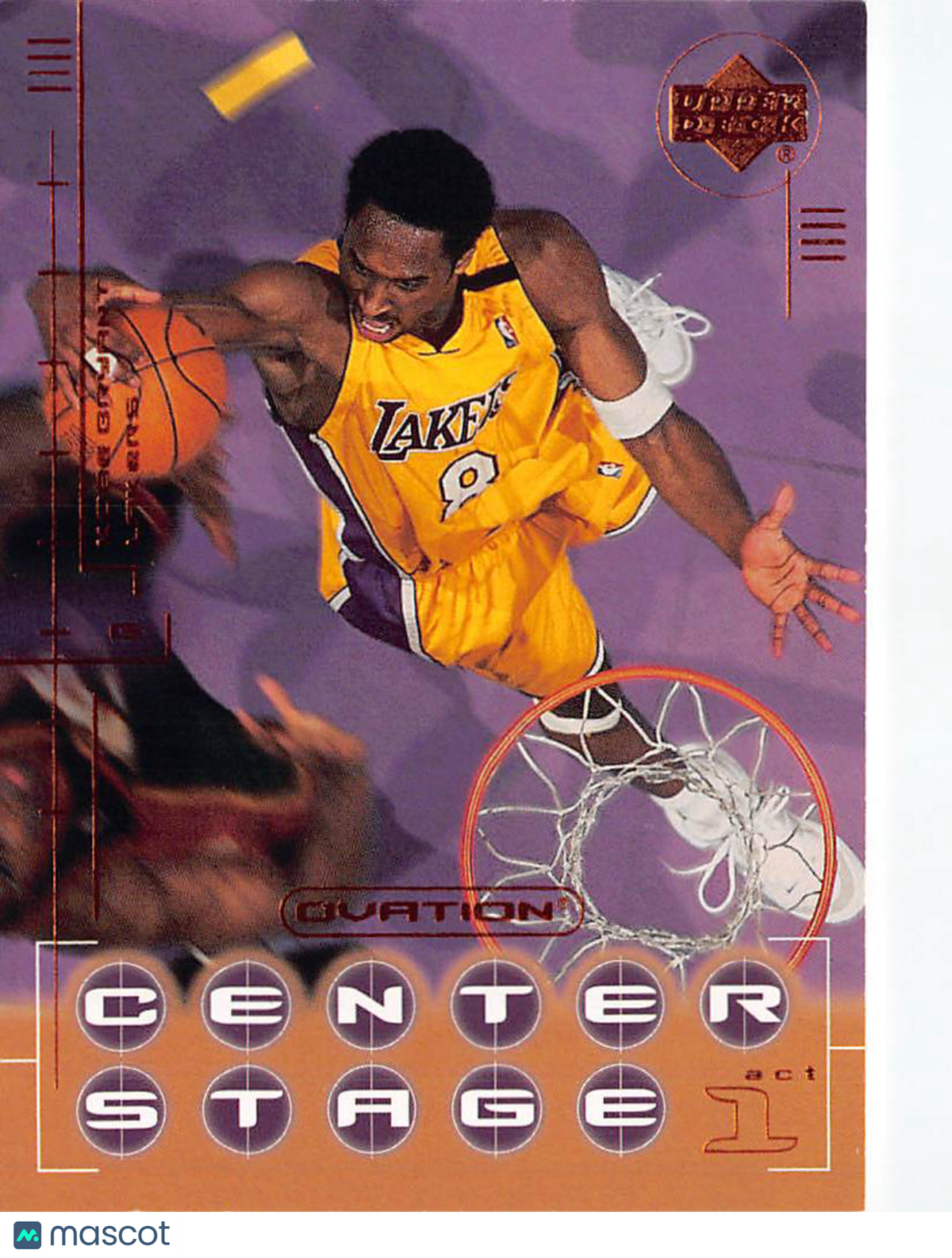 2000-01 Upper Deck Ovation Center Stage Kobe Bryant #CS10 Los Angeles Lakers