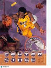 2000-01 Upper Deck Ovation Center Stage Kobe Bryant #CS10 Los Angeles Lakers