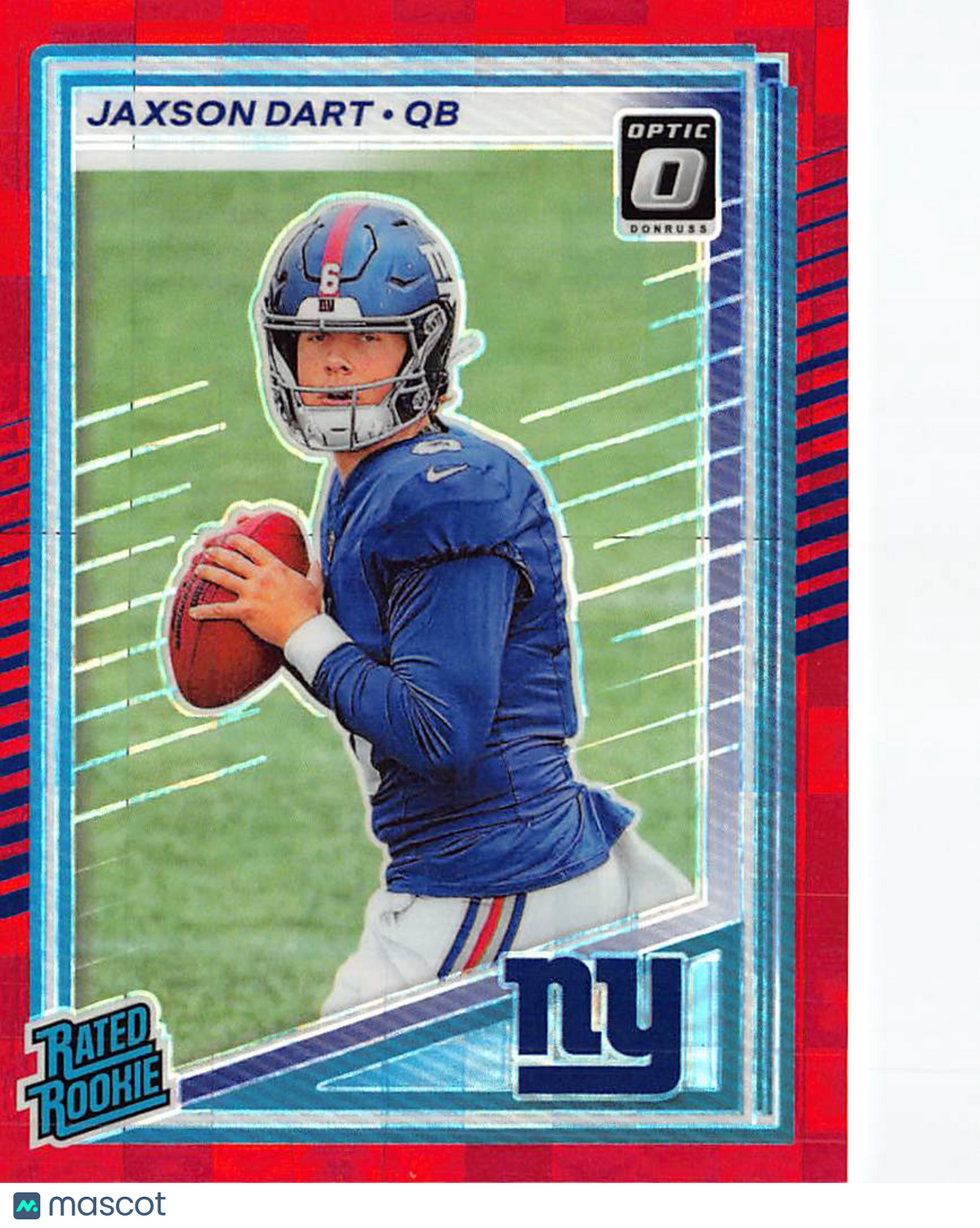 2025 Panini Donruss Optic Football Jaxson Dart Red Pandora Rookie #400 Giants