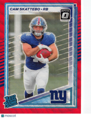 2025 Panini Donruss Optic Cam Skattebo Red Wave Rookie #302 New York Giants
