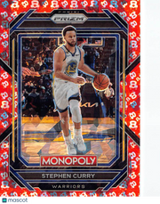 2023 Panini Prizm Monopoly Stephen Curry Free Parking #28 Golden State Warriors