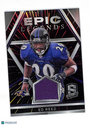 2024-25 Panini Spectra Ed Reed Epic Legends Patch /75 Memorabilia ELM-ERD Ravens