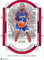2023-24 Panini National Treasures Kawhi Leonard /99 #37 Los Angeles Clippers