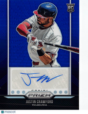 2026 Panini Prizm Baseball Justin Crawford Blue /49 Rookie RC #TBS-JC Phillies