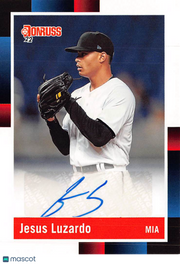 2022 Panini Donruss Jesus Luzardo Autograph #R88S-JL Miami Marlins