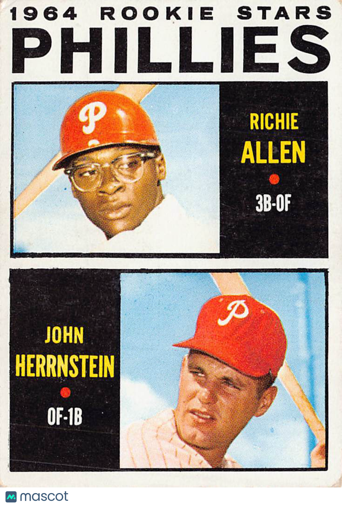 1964 Topps John Herrnstein Richie Allen Rookie #243 Philadelphia Phillies