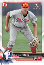 2018 Bowman Draft Alec Bohm Rookie #BD-25 Philadelphia Phillies