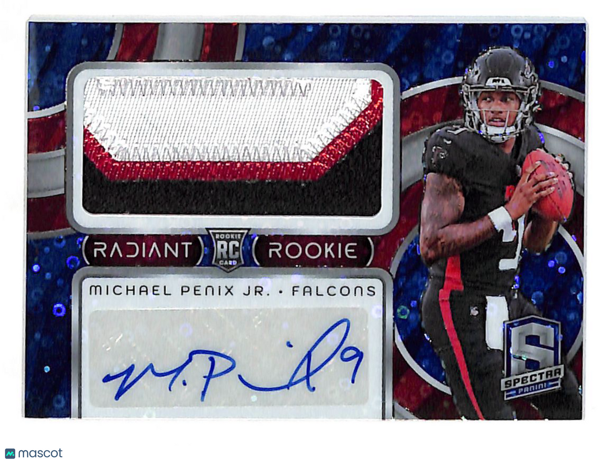 2024 Panini Spectra Radiant Rookie Michael Penix Jr. Blue Patch Auto /50 RRP-MPJ