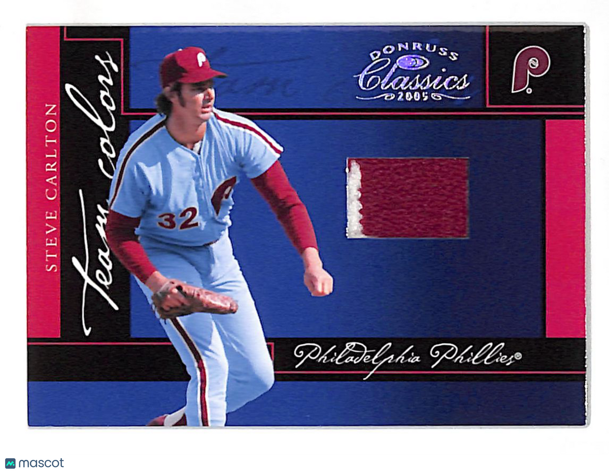 2005 Donruss Classics Steve Carlton Team Colors /25 Game-Worn/Used Item #TC-38