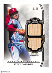 2013 Topps Tier One Steve Carlton Relics /50 #TODR-SCR Philadelphia Phillies