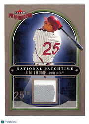2004 Fleer Patchworks Jim Thome National Patchtime /100 #NP/JT Phillies