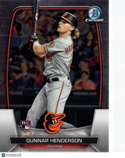 2023 Bowman Chrome Gunnar Henderson Rookie RC #10 Baltimore Orioles