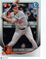 2025 Bowman Chrome Coby Mayo Red Rookie Rookie RC #83 Baltimore Orioles