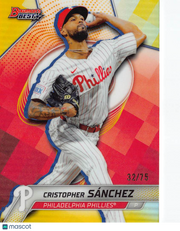 2025 Bowman's Best Cristopher Sánchez yellow Refractor /75 #67 Phillies