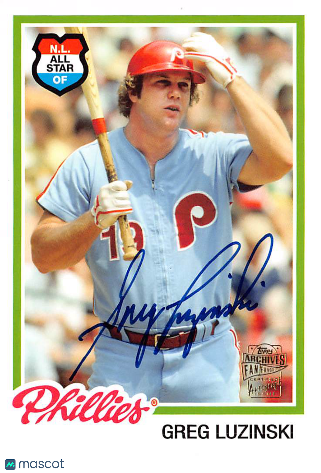 2012 Topps Archives Fan Favorites Autographs Greg Luzinski #FFA-GL Phillies