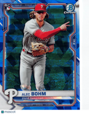 2021 Bowman Chrome Alec Bohm Blue Sapphire Rookie RC #94 Philadelphia Phillies