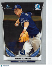 2014 Bowman Chrome Draft Picks & Prospects Trea Turner Rookie #CDP10 San Padres