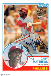 2004 Topps All-Time Fan Favorites Gary Matthews Autograph #FFA-GMA Phillies
