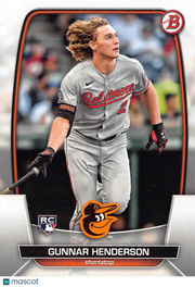 2023 Bowman Gunnar Henderson Rookie RC #65 Baltimore Orioles