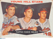 1960 Topps Jack Fisher Milt Pappas Jerry Walker Young Stars Auto #399 Orioles