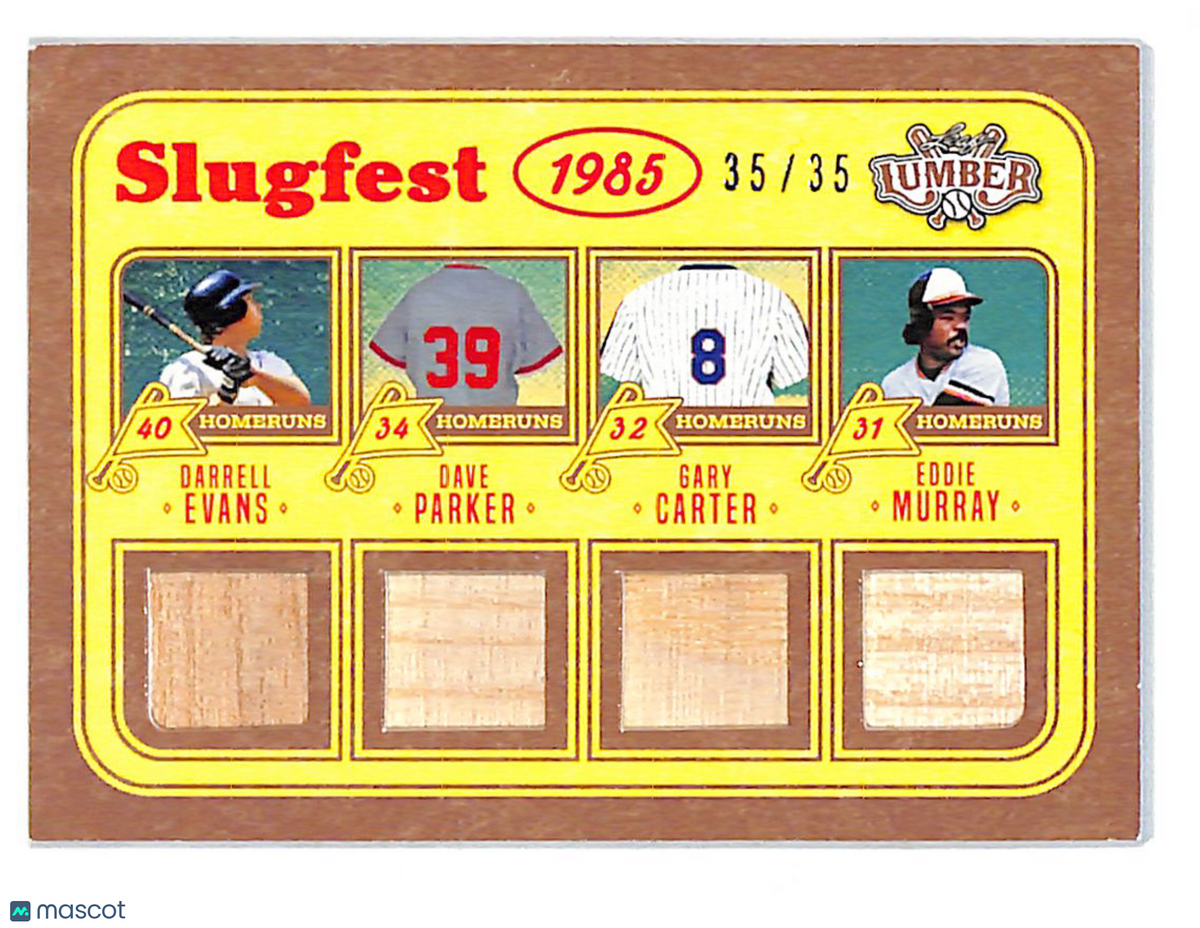 2025 Leaf Lumber Parker Evans Murray Carter Bat Relic /35 #S-6