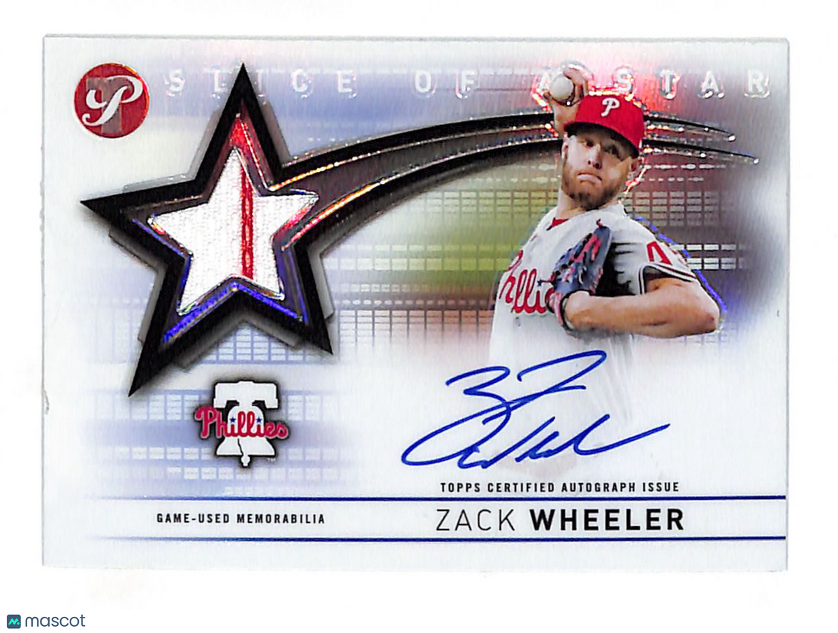 2022 Topps Pristine Zack Wheeler Slice of a Star Patch Auto #SSAR-ZW Phillies