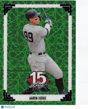 2025 Leaf 15th Anniversary Aaron Judge Green Laser /6 #91B-1 New York Yankees