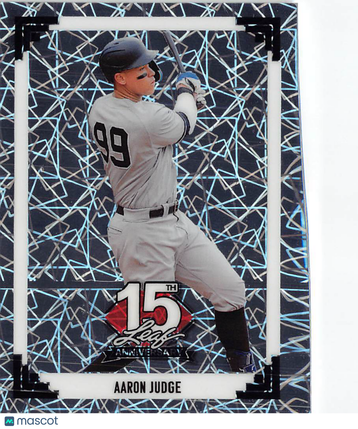 2025 Leaf 15th Anniversary Aaron Judge Silver Laser /15 #91B-1 New York Yankees