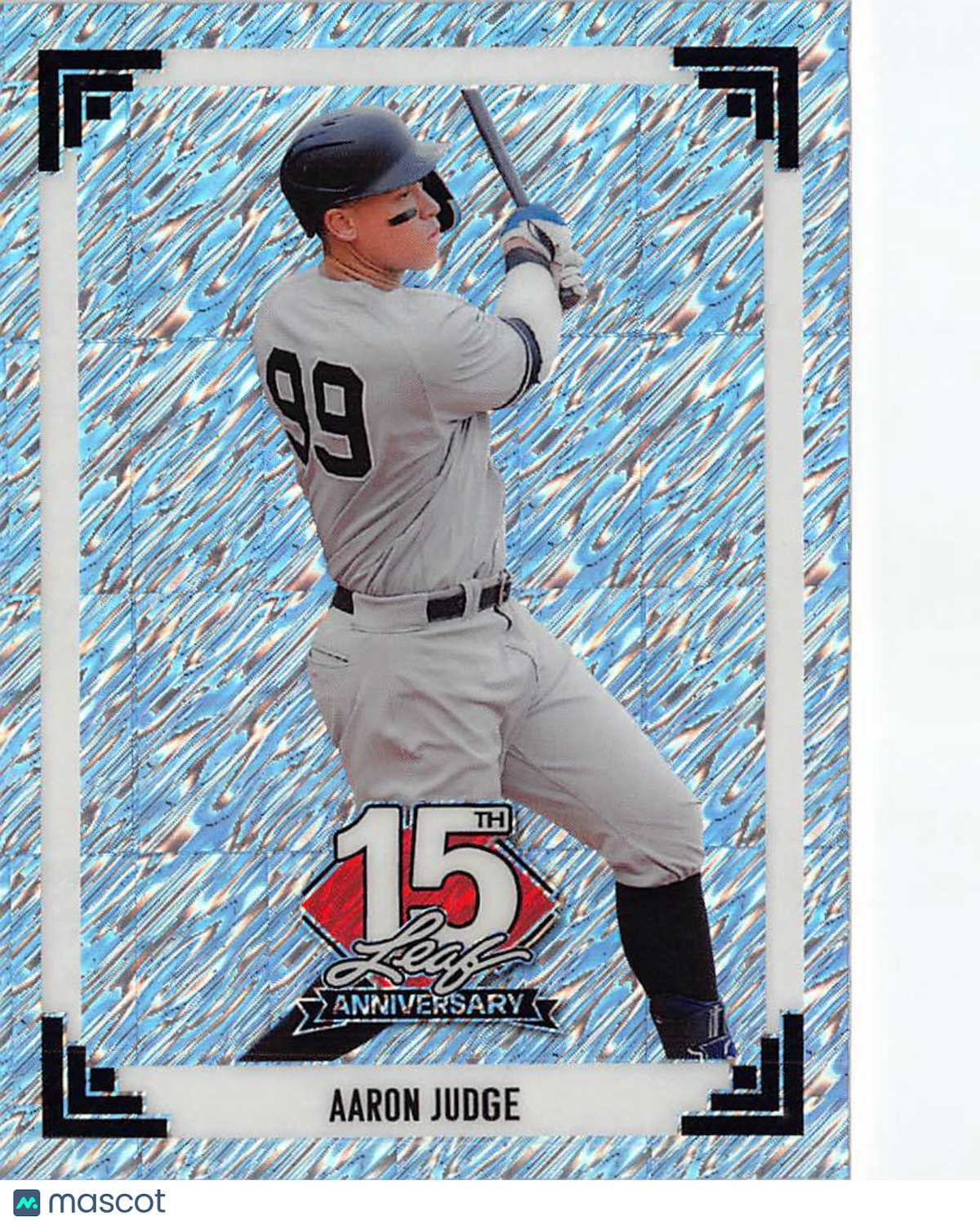 2025 Leaf 15th Anniversary Aaron Judge Silver Shimmer /15 #91B-1 Yankees