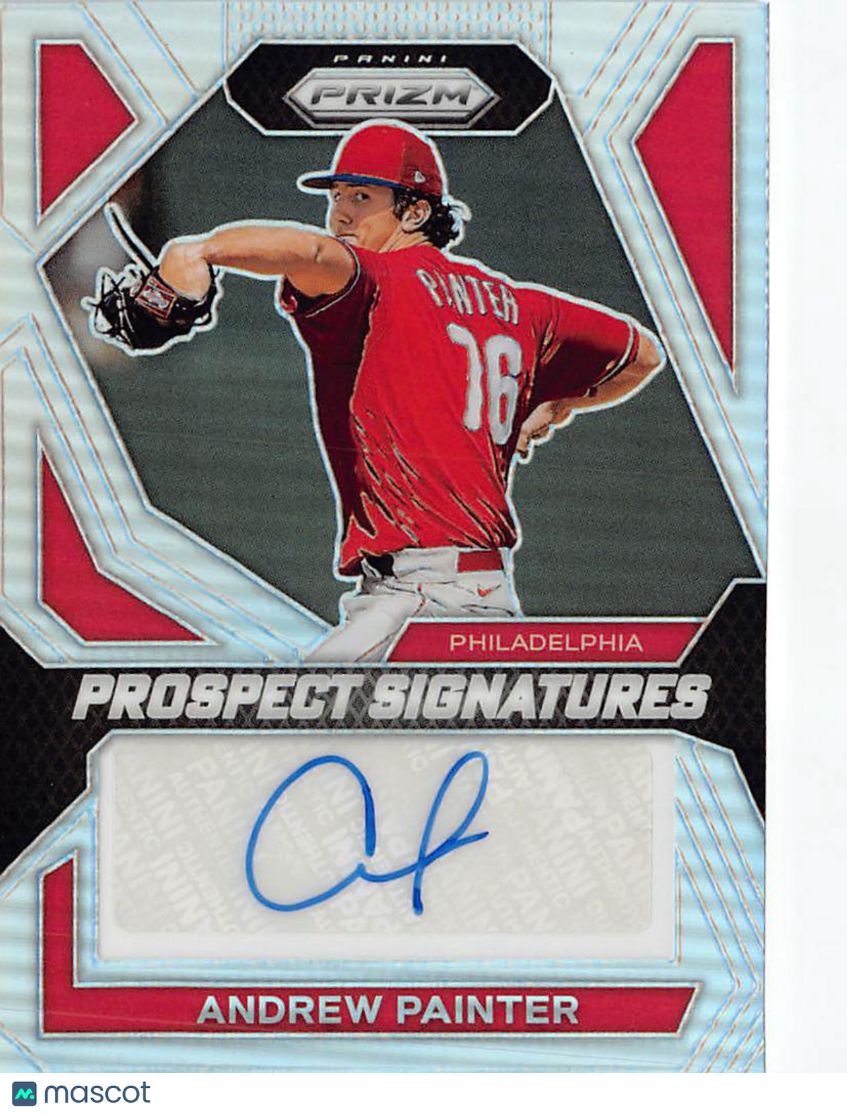 2024 Panini Prizm Baseball Andrew Painter Silver Autograph Rookie PS-AP Phillies