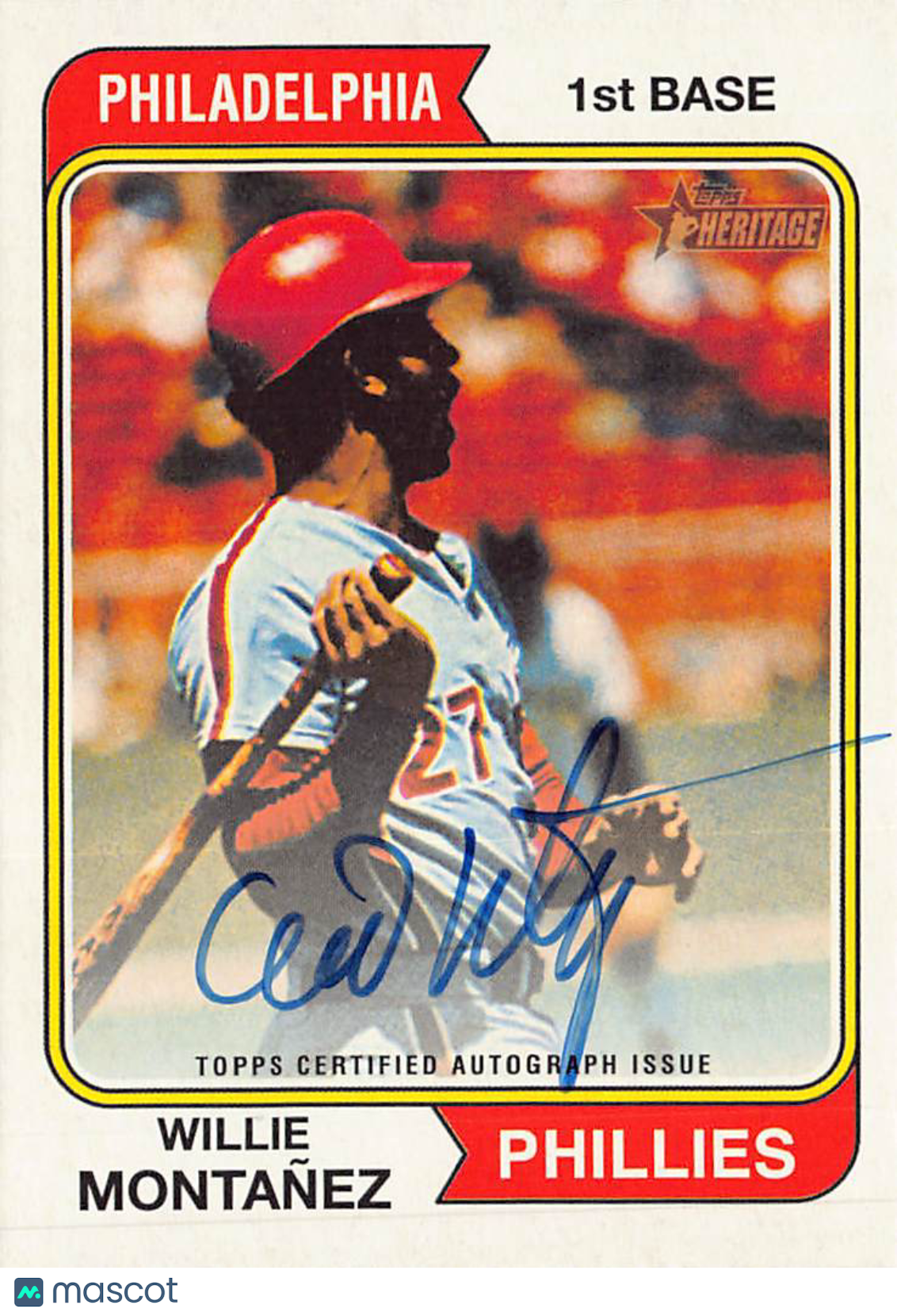 2023 Topps Heritage Willie Montañez Autograph #ROA-WM Philadelphia Phillies