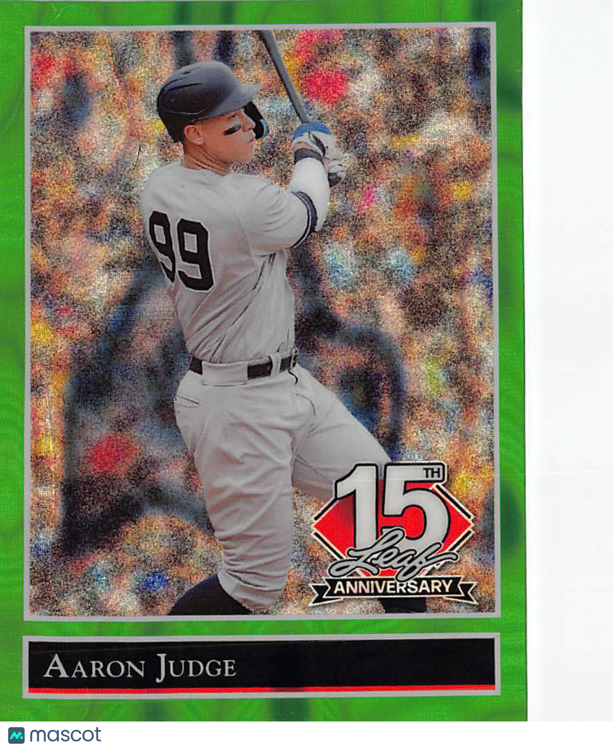 2025 Leaf 15th Anniversary Gold Leaf Stars Aaron Judge Green Lava /6 #92B-1