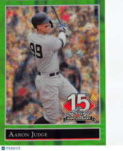 2025 Leaf 15th Anniversary Gold Leaf Stars Aaron Judge Green Lava /6 #92B-1