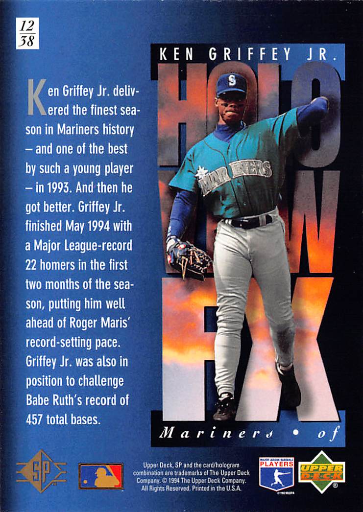 1994 SP Holoview FX Ken Griffey Jr. #12 Seattle Mariners