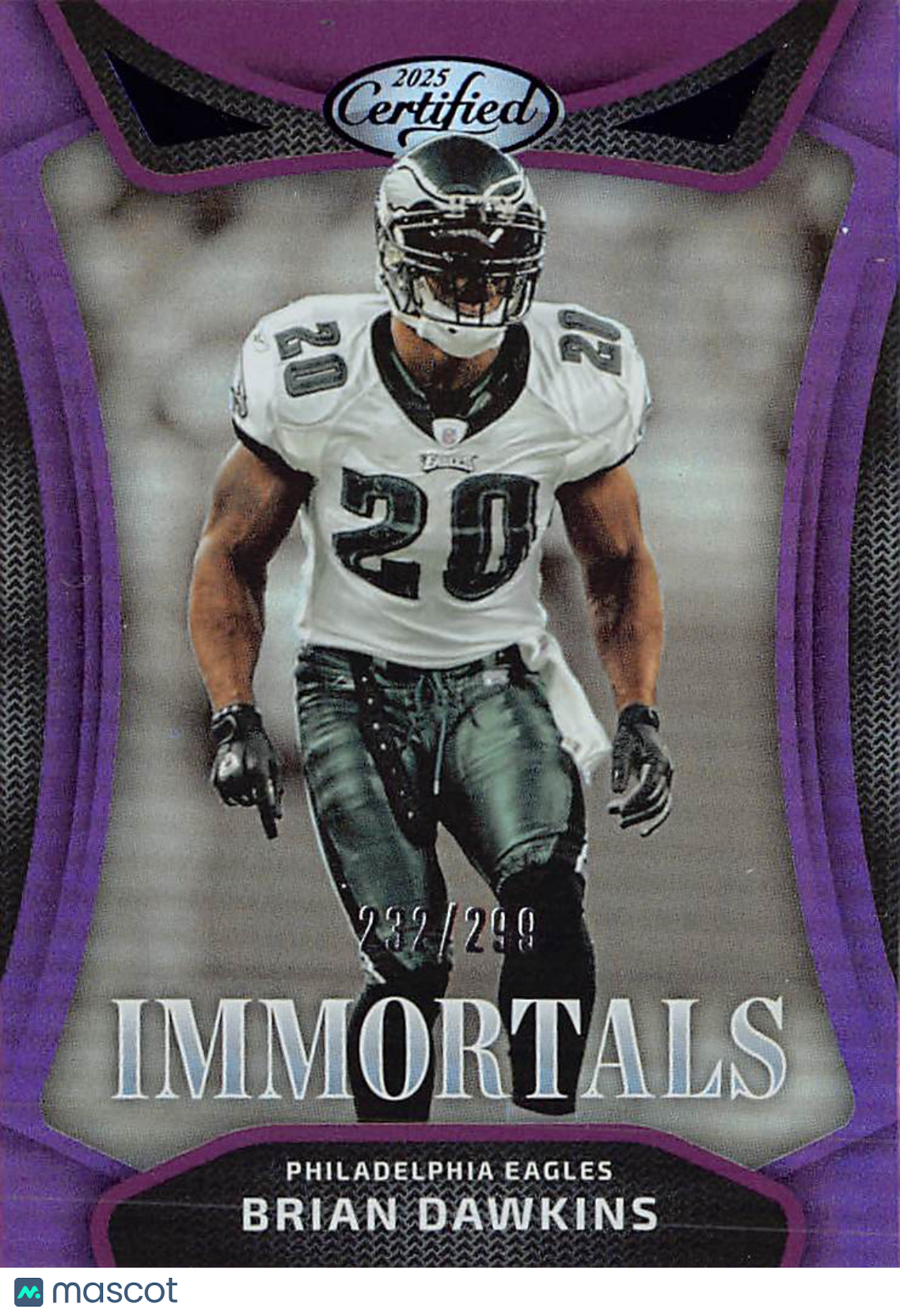 2025 Panini Certified Brian Dawkins Purple /299 #IM-BDS Philadelphia Eagles