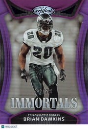 2025 Panini Certified Brian Dawkins Purple /299 #IM-BDS Philadelphia Eagles