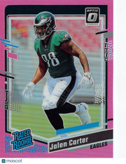 2023 Panini Donruss Optic Jalen Carter Pink Rookie #281 Philadelphia Eagles