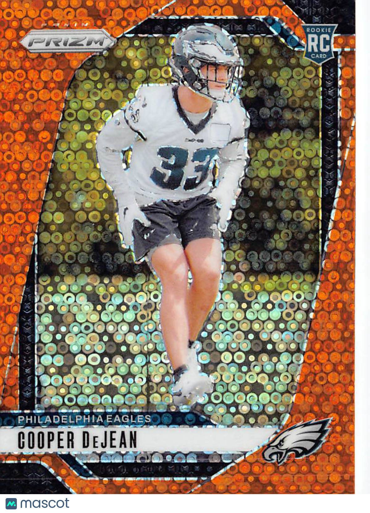 2024 Panini Prizm Football Cooper DeJean Orange Disco Rookie RC #321 Eagles