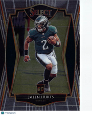2020 Panini Select Jalen Hurts Rookie RC #150 Philadelphia Eagles