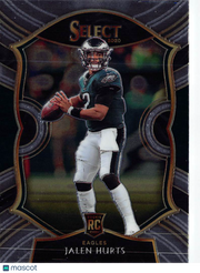 2020 Panini Select Jalen Hurts Rookie RC #50 Philadelphia Eagles