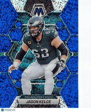 2023 Panini Mosaic Football Jason Kelce Blue Sparkle /99 #196 Eagles