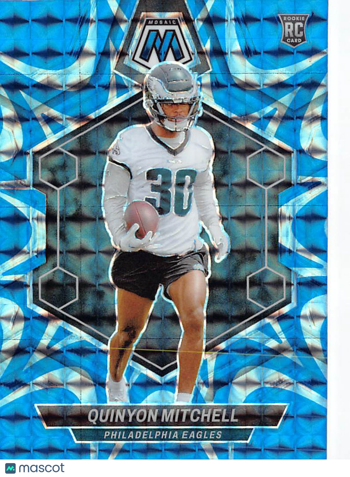 2024 Panini Mosaic Quinyon Mitchell Blue Reactive Rookie RC #322 Eagles