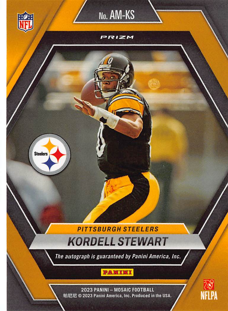 2023 Panini Mosaic Kordell Stewart Autograph #AM-KS Pittsburgh Steelers