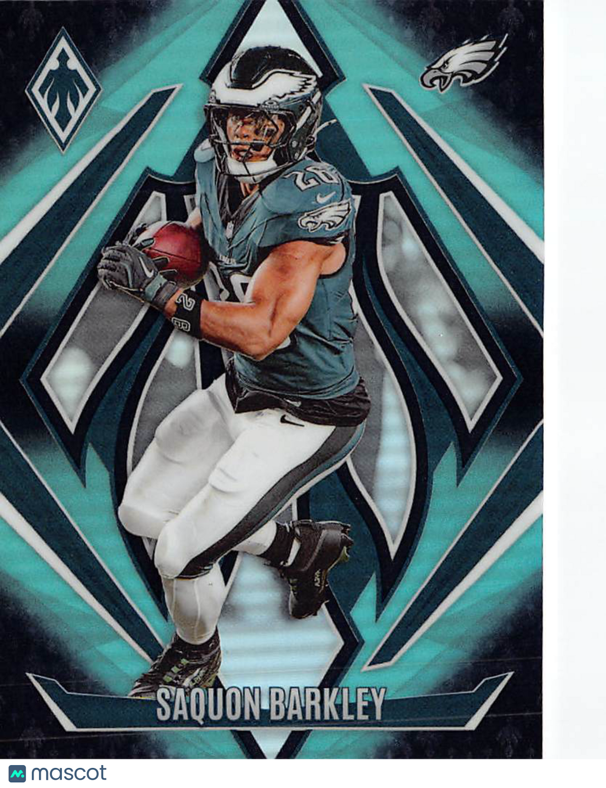 2025 Panini Phoenix Saquon Barkley Teal Fade /72 #128 Philadelphia Eagles