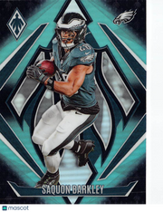 2025 Panini Phoenix Saquon Barkley Teal Fade /72 #128 Philadelphia Eagles