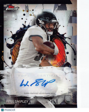 2024 Topps Finest Will Shipley Autograph Rookie RC #RFA-WS Philadelphia Eagles