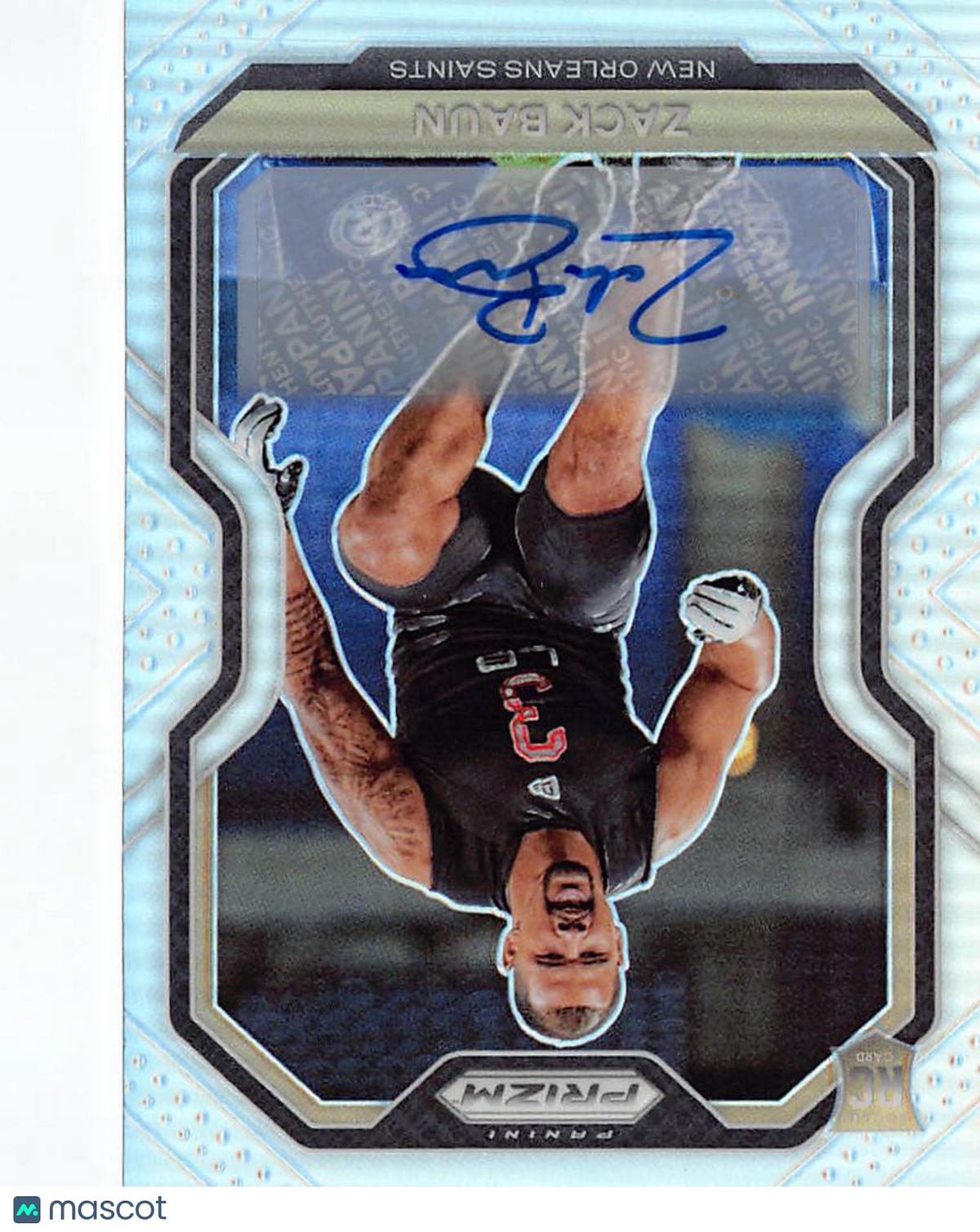 2020 Panini Prizm Football Zack Baun Silver Autograph Rookie #387 Saints