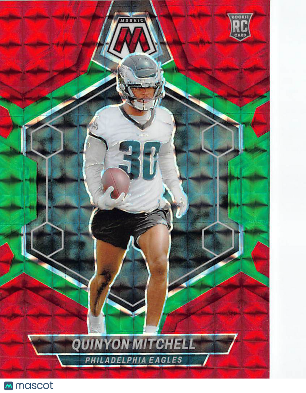 2024 Panini Mosaic Quinyon Mitchell Red Green Rookie RC #322 Philadelphia Eagles