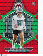 2024 Panini Mosaic Quinyon Mitchell Red Green Rookie RC #322 Philadelphia Eagles