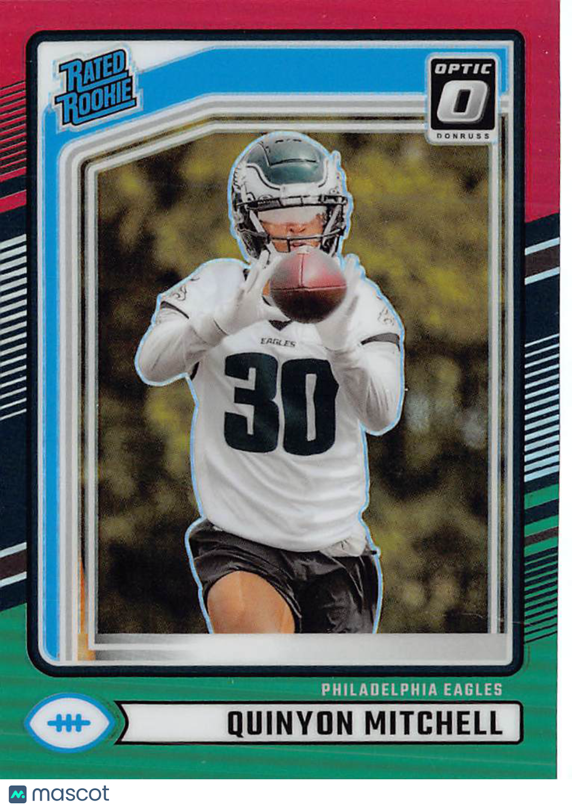 2024 Panini Donruss Optic Quinyon Mitchell Green and Red Rookie #361 Eagles